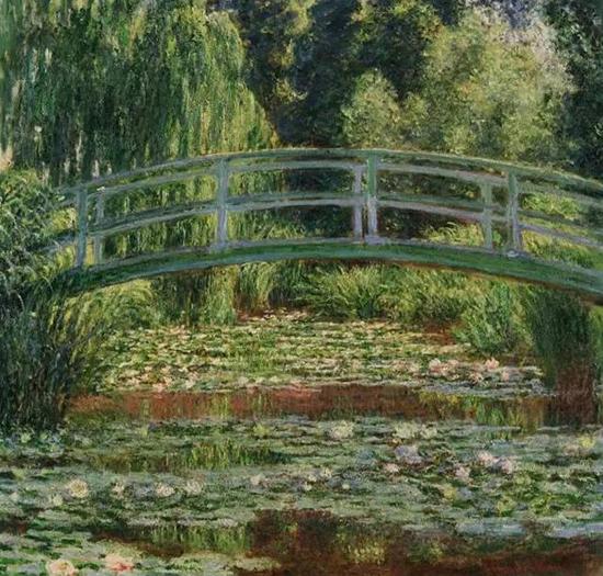 莫奈，《睡莲和日本桥》，1899，普林斯顿大学艺术博物馆