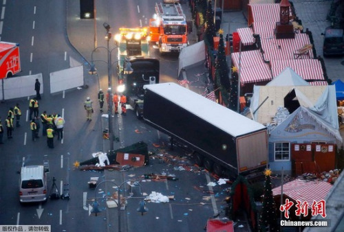 柏林袭击事件事发现场。