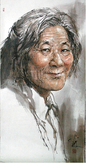 人物肖像 (中国画) 何 波1 人物肖像 (中国画) 何 波1