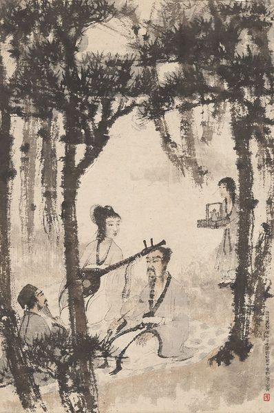 04 2016西泠秋拍 LOT3035 傅抱石 听阮图 成交价1380万