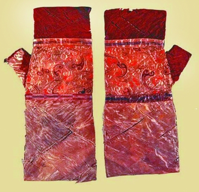 长沙马王堆汉墓出土的纺织品手套 长沙马王堆汉墓出土的纺织品手套