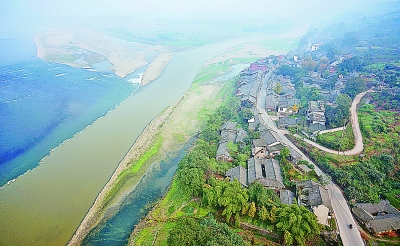 梅山市彭山区江口镇岷江河道遗址 资料图片 梅山市彭山区江口镇岷江河道遗址 资料图片