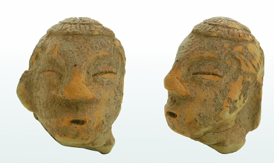 辽宁朝阳市半拉山红山文化墓地出土的陶人头像 辽宁朝阳市半拉山红山文化墓地出土的陶人头像