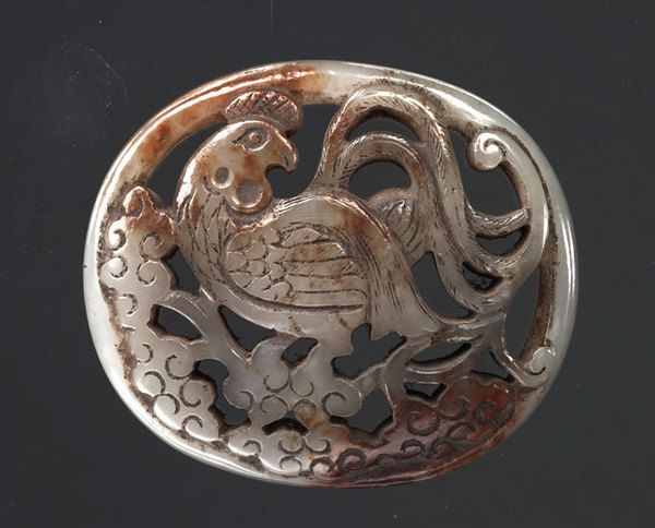 白玉雕鸡佩 明 玉制 白玉雕鸡佩 明 玉制