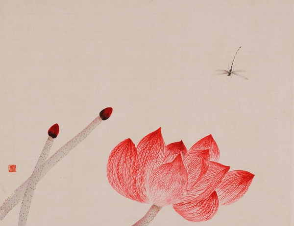 齐白石 1921年作 《广豳风图》花卉工笔草虫册(十六开之一)_副本 齐白石 1921年作 《广豳风图》花卉工笔草虫册(十六开之一)_副本