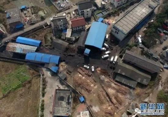 2月14日矿难事故现场 图片来源：新华网