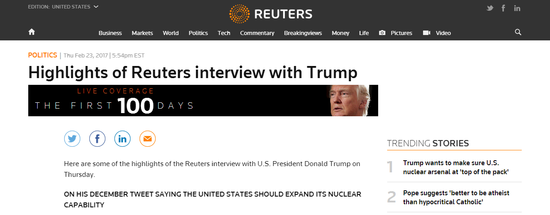 特朗普：对金正恩的作为很生气，但从来没说不见面