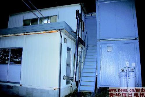 集装箱改造的宿舍。