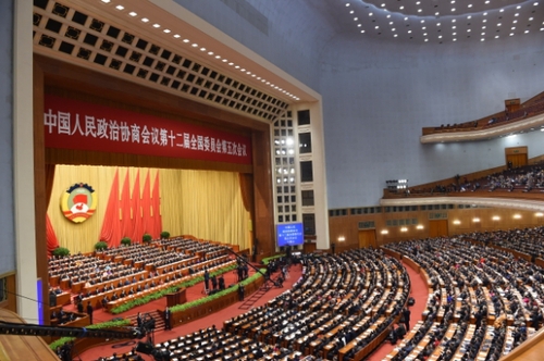 新华社照片，北京，2017年3月3日 
    全国政协十二届五次会议在京开幕
    3月3日，中国人民政治协商会议第十二届全国委员会第五次会议在北京人民大会堂开幕。
    新华社记者 杨宗友 摄
