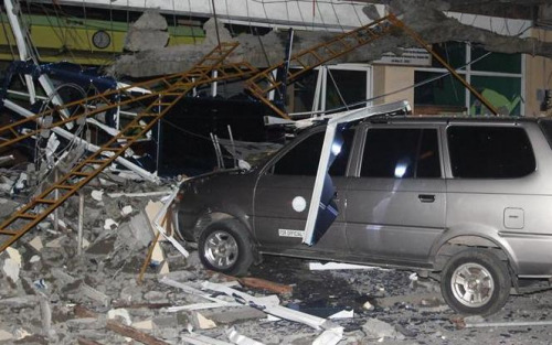 资料图：地震现场。