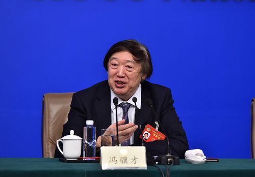 图为冯骥才回答记者提问 图为冯骥才回答记者提问