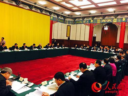 3月8日下午，全国政协十二届五次会议举行提案办理协商会。（人民网赵艳红摄）