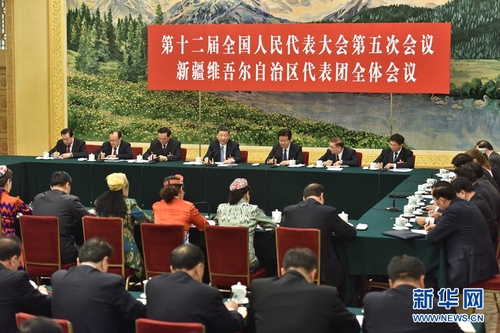 习近平参加新疆代表团审议 习近平参加新疆代表团审议