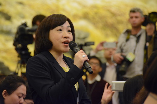 台湾联合报记者提问