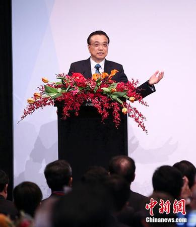 当地时间3月24日下午，中国国务院总理李克强在悉尼与澳大利亚总理特恩布尔共同出席中澳经贸合作论坛并发表演讲。 <a target='_blank' href='http://www.chinanews.com/'>中新社</a>记者 刘震 摄