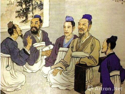 论语一章·讲学(国画·一九四三) 徐悲鸿