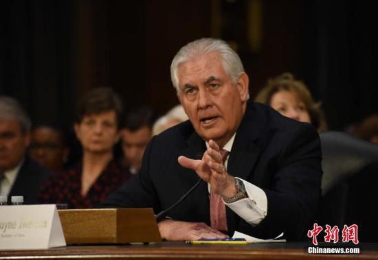 资料图:美国国务卿雷克斯·蒂勒森 中新社记者 刁海洋 摄 资料图:美国国务卿雷克斯·蒂勒森 中新社记者 刁海洋 摄
