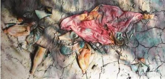 黄敏俊 | 世界地图  布面油彩 | 300×150cm | 2016年