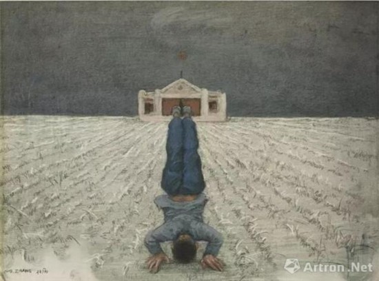 张林海 | 剧场系列木板综合 | 50×60cm | 2015年