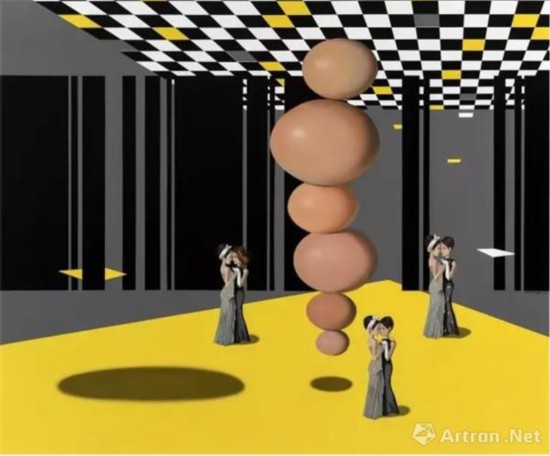 韩娅娟 | 相对真理的诞生布面油画 | 110×130cm | 2017年