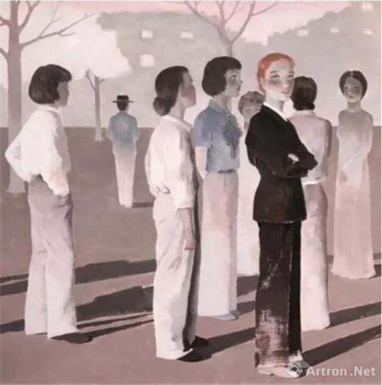 王小双 | 游离9布面丙烯 | 110×110cm | 2017年