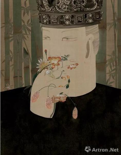 狄青 挂枝 2017 绢本设色  68×48cm