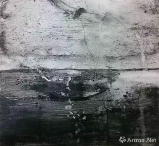 吕岩 | 有光点的水面布面综合材料 | 50×40cm | 2015年