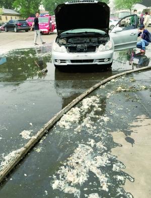 北京90余辆大巴私家车烧成空壳：杨絮遇明火轰燃