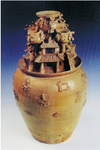 三国青瓷谷仓罐