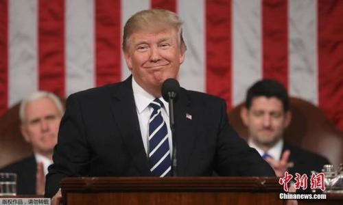 资料图：美国总统特朗普在国会发表演讲。