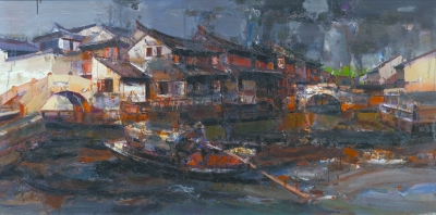 《历史的风景——江南》  (布面油画)  100厘米×190厘米  2017  刘玉龙 《历史的风景——江南》  (布面油画)  100厘米×190厘米  2017  刘玉龙