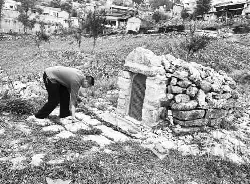 杨锡君时常到刘堃然墓地除草 点击进入下一页