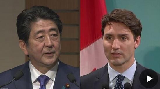 安倍与加拿大总理通电话 就同美国合作达成一致