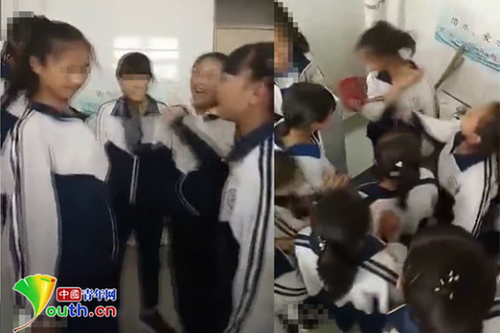 陕西一中学女生遭多名同学掌掴 校方责任人被处理