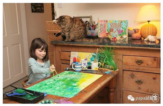 以前，Iris 连穿衣服都会非常不舒服，但是和Thula在一起久了之后，Iris也开始学习穿衣服了。