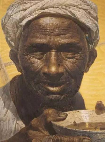 罗中立，《父亲》，油画，216 x 152cm，1980，中国美术馆收藏