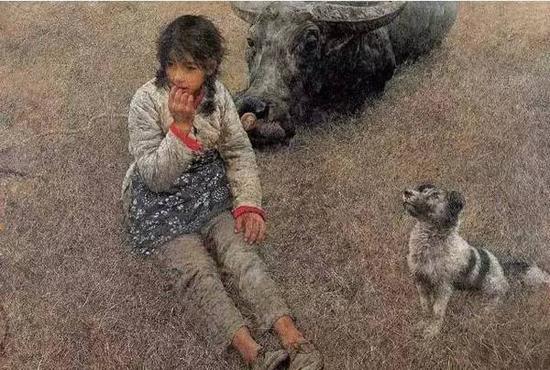 何多苓，《春风已经苏醒》，布面油彩，95 × 129cm，1982，中国美术馆收藏