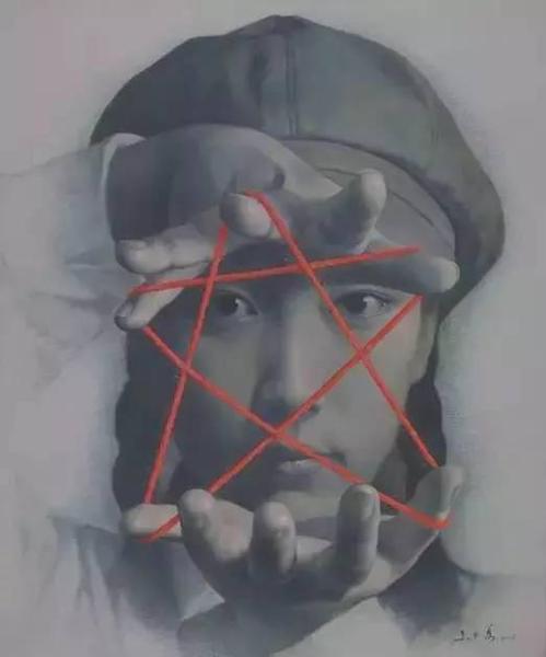 朱毅勇，《凝固的记忆 No.5》，布面油画，152 × 126.5cm，2005