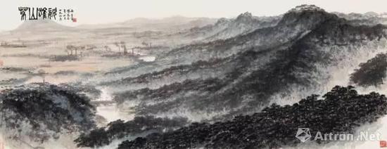 傅抱石《茅山雄姿》 成交价:1.87亿元  保利拍卖