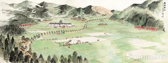 陆俨少   毛泽东诗意井冈山《大井新貌》 3461.5万元  嘉禾拍卖