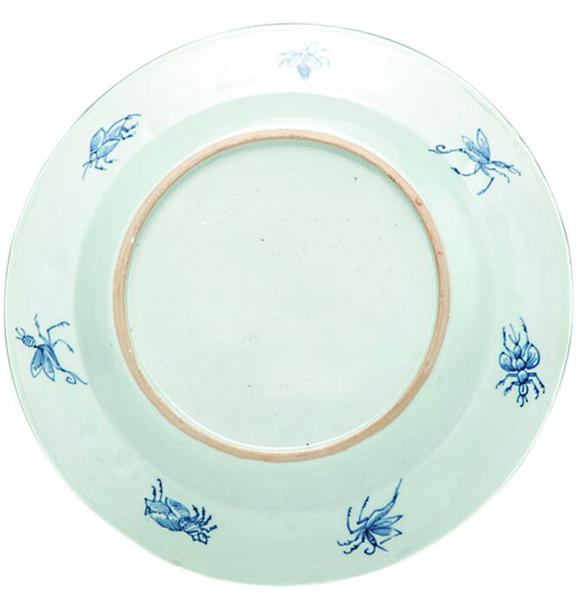 清乾隆青花矾红描金撑伞仕女纹盘2 清乾隆青花矾红描金撑伞仕女纹盘2