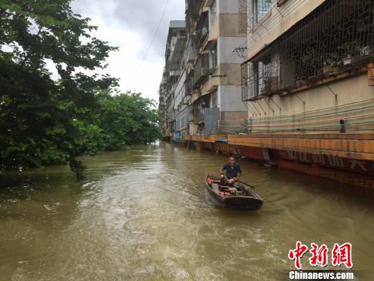 广东民众淡定迎接特大暴雨：水漫脚边照跳广场舞
