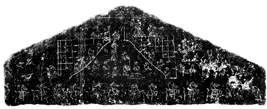 长清孝堂山石祠隔梁东面画像 89×218cm 孝堂山石祠文物管理所 长清孝堂山石祠隔梁东面画像 89×218cm 孝堂山石祠文物管理所