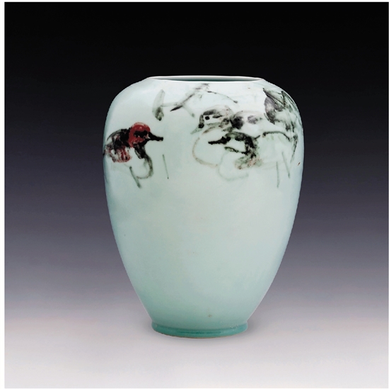 吴山明 春池 31.5×25×13.5cm 2014年 吴山明 春池 31.5×25×13.5cm 2014年