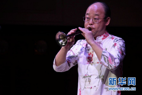 唢呐演奏家孙云岗 新华社记者王义摄 唢呐演奏家孙云岗 新华社记者王义摄