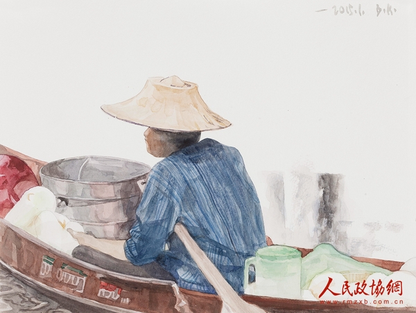 98-异域行—泰国10  24×32cm 2015 水彩