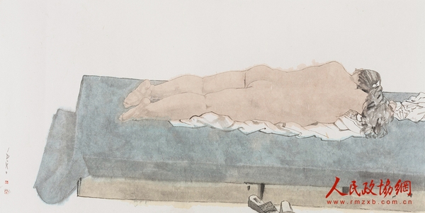 104-人体27  71×142cm 2015 水墨
