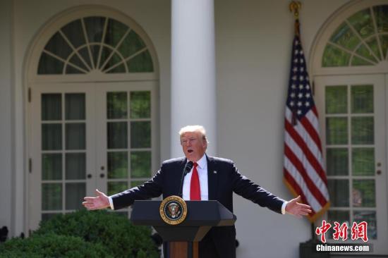 资料图：美国总统特朗普。 <a target='_blank' href='http://www.chinanews.com/'>中新社</a>记者 刁海洋 摄