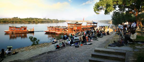 古堰画乡游船-蓝法勤摄 古堰画乡游船-蓝法勤摄