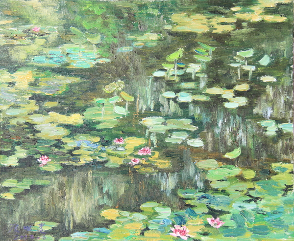 张世健《睡莲》 50×60cm 布面油画 2012
